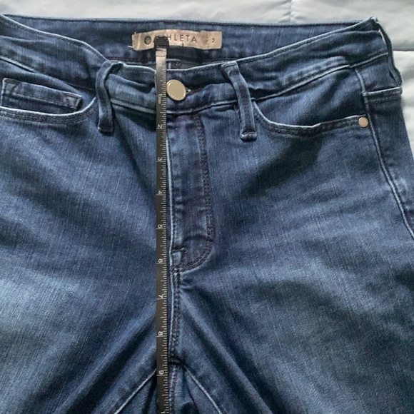Athleta Dark Wash Blue Denim Skinny Jeans Sculptek Size 2 - Picture 7 of 8